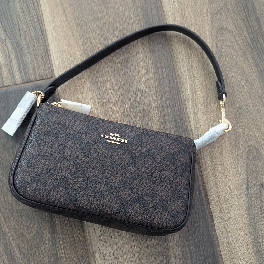 Coach Nolita 19 In Signature Canvas - Gold/Walnut/Black
